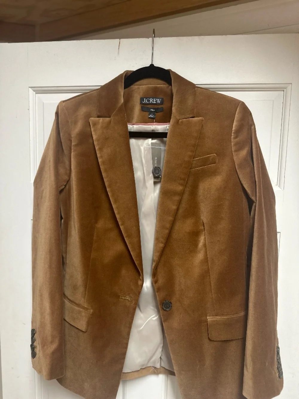 J. Crew Willa Brown Velvet Blazer